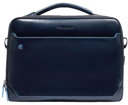 PIQUADRO - Borsa Blue Square Porta PC 15,6 in Pelle - Unisex - Blu Notte