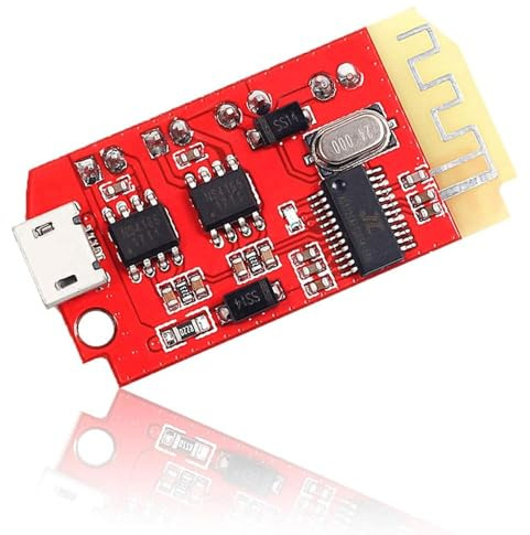 DIY Bluetooth 5.0 Stereo Audio Receiver Board | 2x5W Mini Amplifier Module | USB Charging | 3.7-5V Power | Wireless Speaker Kit | Home Audio DIY Projects | Dual Plate Design