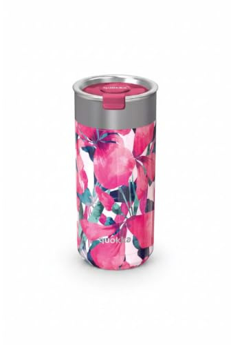 QUOKKA VASO CAFE TERMICO ACERO INOXIDABLE BOOST PINK BLOOM 400 ML