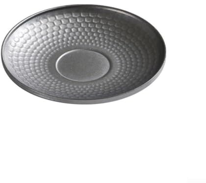 Piatto da frutta rotondo in acciaio inox, oro e argento, per snack e frutta, elegante, leggero, lavabile in lavastoviglie, per uso quotidiano, campeggio, per decorazione, 23 cm, 14 cm (argento 14 cm)