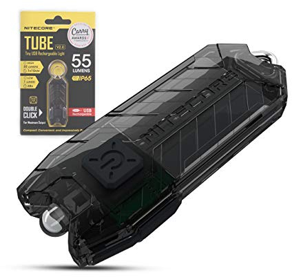 Nitecore TUBE V2.0 Mini-Taschenlampe Schlüsselanhänger Licht USB Wiederaufladbar 55 Lumen 9,6 Gramm