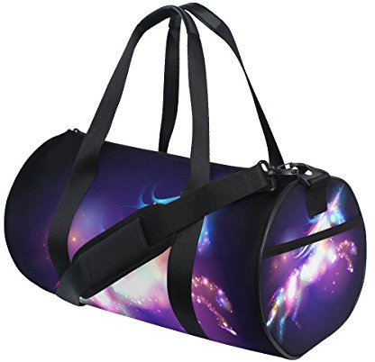 Sac de Sport pour Femme et Homme Sac de Voyage Licorne Grande capacité,Portable à la Main/sur l’épaule/en bandoulière