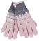 HEAT HOLDERS - Damen Winter Fleece Strick Elegant Norwegermuster Handschuhe (S/M, Coral (Trondheim))