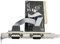 Jeirdus Serielle PCI-Erweiterungskarte mit 2 Ports, PCI auf Industrial DB9 COM RS232, Konverteradapter, Controller für Desktop-PC mit niedriger Halterung