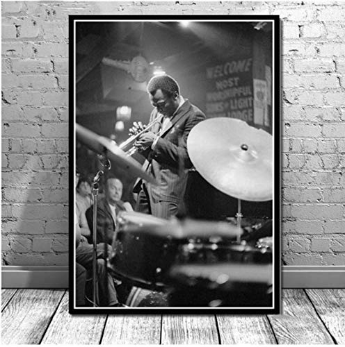 Miles Davis Blue Jazz Musik Album Popstar Poster Wandkunst Ölgemälde Leinwand Wandbilder Für Wohnzimmer Wohnkultur 40X60 cm Ohne Rahmen
