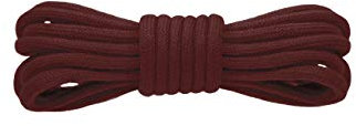 Kilter Cordones Redondos de Algodón 100% para Zapatillas, Zapatos, Botas, Zapatos Planos y Casuales - ø 4 mm - 60-150 cm - Rojo Burdeos - 120 cm - 47 inch (2 pares)