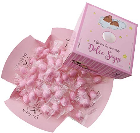 Confetti Incartati Rosa per Nascita e Battesimo Bimba 500g Dolce Sogno