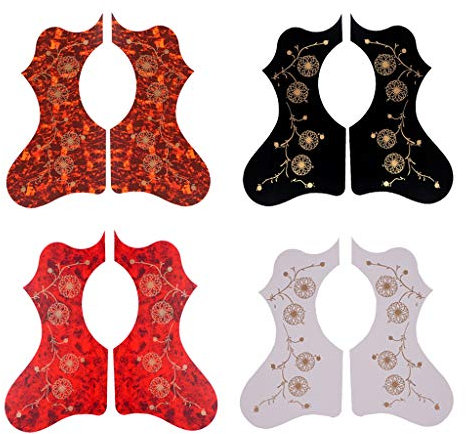HomeDecTime 8pcs Pickguard Schlagschutz Schlagbrett für 40 41 Zoll Akustik/Folk Gitarre/Konzertgitarre, Rot + Weiß + Schwarz