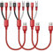 ASICEN Câble Multi USB, [35CM] 3 en 1 Câble Universel, Câble Multi Chargeur Nylon, Câble Charge Rapide avec iP/Type C/Micro USB pour iPhone16/15/14/13/Samsung Galaxy/Pixel/LG/Tablets/PS-3Paquet