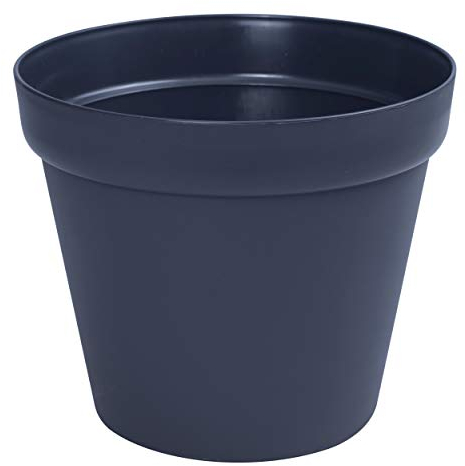 botle Pot de Fleurs Rond en Plastique - Diamètre : 58 cm - Anthracite - Rebord de fenêtre - Jardin d'hiver - 8 Couleurs - 6 Tailles