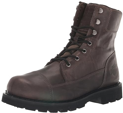 HARLEY-DAVIDSON FOOTWEAR Stivali da moto Pearson da uomo in pizzo, Grigio, 41.5 EU