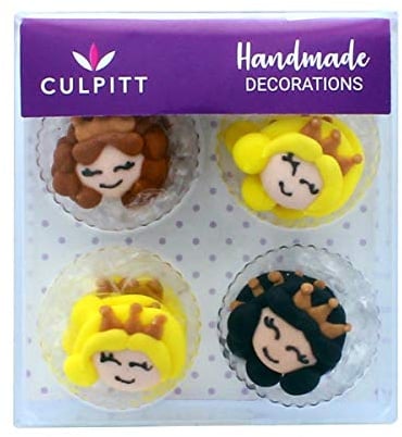 Princess Sugar Cake Decorations - 12 Pack