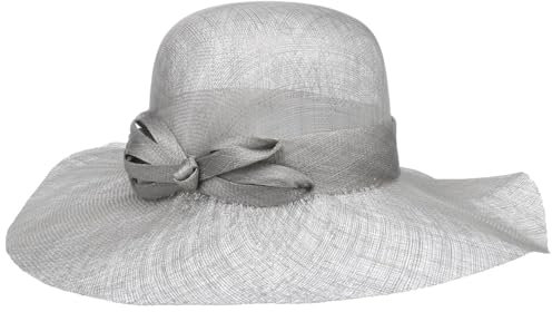 Seeberger Jella Sinamay Strohhut Damenhut Anlasshut, Sinamayhut Damen - Anlasshut Sommer Frühling-Sommer - One Size grau