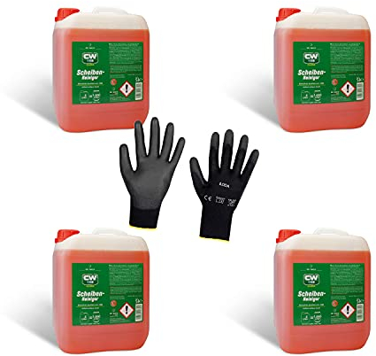 ILODA Schutzhandschuhe + 4xDr.Wack CW 5L 1:100 Classic Scheibenreiniger