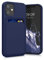 kwmobile Case Compatible with Apple iPhone 12 mini Case - TPU Phone Cover with Credit Card Holder - Dark Blue