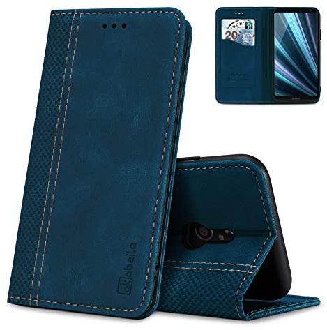 AKABEILA Hülle für Sony Xperia 10 IV Handyhülle PU Leder Flip Case Ständer Brieftasche Schutzhülle Klapphülle Tasche mit Kartenfach Standfunktion Magnetisch