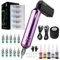 STIGMA Wireless Tattoo Maschine Set Rotary Komplettset mit 50Pcs Patronen Tattoo Nadeln Wireless Tattoo Power Supply Batterie für Anfänger und Künstler (Violett)