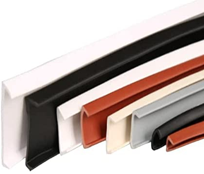 DXFWYTZQ Bande de chant en placage forme U auto-adhésive, PTE souple auto-adhésive flexible, bandes planche bois pour la restauration meubles (U16mm* 3m,Black)