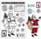ORIGACH Weihnachtsmann Weihnachten Klare Stempel Silikon Transparente Stempelkarten für Urlaub Geburtstag Weihnachtskarten Basteln DIY Scrapbooking Journaling Album Dekoration