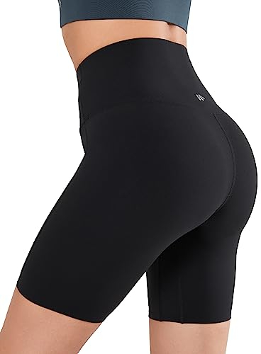 Yvette Damen kurz Sport Leggings Radlerhose high waist Sporthose Shorts, Schwarz, S