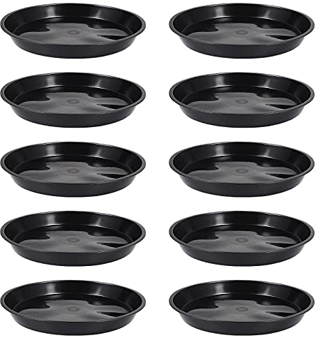 Wensmy 10Pcs Plant Saucer 30CM Round Plastic Plant Trays Plant Saucer Drip Trays Flower Pot Drip Trays Garden Plants Saucers for Indoor Outdoor (30CM)