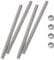 HiPicco M5 x 400mm Fully Threaded Rod & Studs, 304 Stainless Steel Right Hand Threads Rods, M5-0.8 Thread Pitch for Anchor Bolts, Clamps, Hangers and U-Bolts 4 Pack【with Nuts】