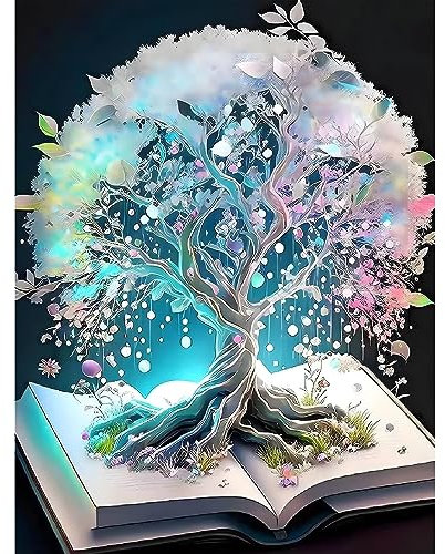 MXJSUA 5D Diamond Painting Set für Erwachsene, Baum des Lebens Diamant Painting Bilder als Geschenk, Diamond Painting Zubehör Kits für Home Deco (30x40cm)