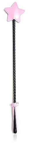 Adefeect SM Peitsche Gerten Pferd Rosa Pentagramm Paddel Erotische Peitschen Paare Spanking Flirtenpeitsche Fetisch Peitsche SM Bondage Erwachsene Sexspielzeug Cosplay,Länge 63cm