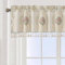 TOPLUXE Scheibengardine, Kurzstore für Schlafzimmer Esszimmer Wohnzimmer Küche, Damast Volant für Fenster 137x46 cm 1 Stück (Blumendruck)