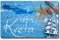 TRIOSK Kühlschrankmagnete Griechenland Magnet Insel Kreta Spruch Souvenir Geschenk Mediterran Greece Crete für Reiselustige Frauen Männer Kühlschrank stark eckig groß 85x55 mm