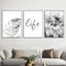 WMLBK 3er Poster Set Schwarz Weiß Poster Aesthetic Wandbilder Wohnzimmer Modern Bilder Leinwandbilder Löwenzahn Blumen Wandbilder Kunstplakat Wanddeko - ohne Rahmen (40x60cm, A)
