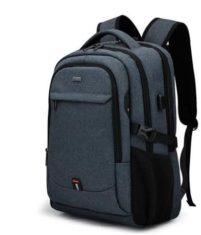 FANDARE Laptop-Rucksack Herren Damen Schulrucksack mit USB-Ladeanschluss Handgepäck Geschäft Arbeiten Schulranzen Laptoptasche für Arbeit Reisen Wandern Tagesrucksack Daypacks Hochschule Dunkelgrau
