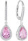 FJ Tropfen Hängend Ohrringe Damen 925 Sterling Silber Rosa Turmalin Ohrringe Oktober Geburtsstein Schmuck Geschenke für Frauen Mutter Freundin Mama
