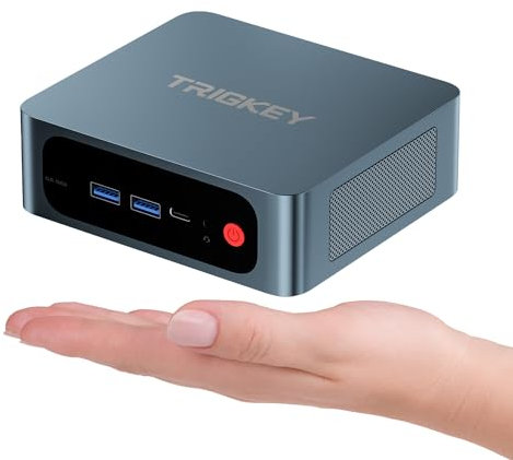 TRIGKEY Mini PC WOS Pro Desktop PC 8th Gen Intel I3-8109U(Up to 4.5GHz) 16GB DDR4 500G NVME SSD Speed S8 Micro Computer, Support Mini Computer 4K@60Hz Dual HDMI, WIFI 5,WOS