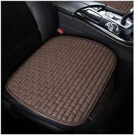 Adunsiaoto 2 Stück Auto Sitzauflage Sitzkissen Sitzbezüge, Universal Sitzauflagen Unterlage Vordersitze, Atmungsaktiver Auto Sitzkissen Vordersitze, rutschfest(Kaffee)