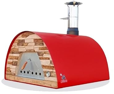 Horno de madera MAXIMUS PRIME Arena Rouge – Un horno de pizza ideal para cocinar al fuego de leña – Horno de madera portátil – Horno de madera exterior