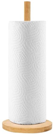 Porte Essuie Tout en Bois - Porte-Rouleau De Papier Essuie-Tout Debout, Support De Rouleau De Cuisine, Porte Sopalin avec Base en Bois, Support De Rouleau De Papier en Bois pour Cuisine, Salon