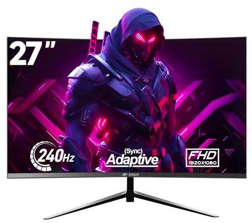 CRUA Curved Gaming-Monitor (1K 240HZ, 27 Zoll)