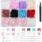 500pcs 3D Nail Charms & Art Brushes, Assorted Color Multi Shapes Bow Heart Star Moon Pearl Nail Rhinestones Gems Diamonds with Pickup Tool