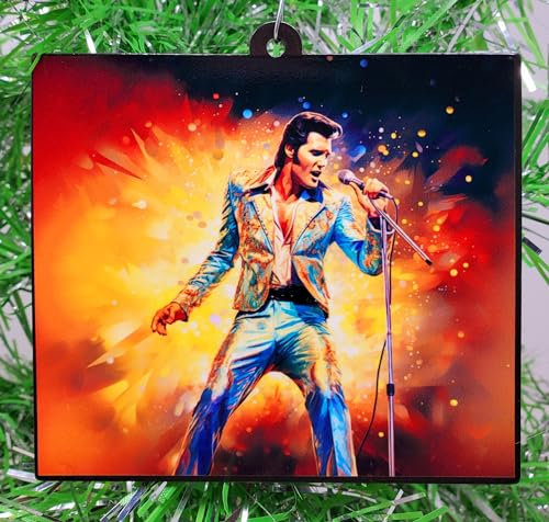 Iconic King of Rock and Roll Christmas Ornament