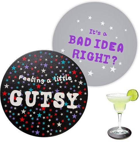 Juego de posavasos Olivia Guts Tour & Bad Idea Right – Perfecto para los fans de Olivia | Decoración de habitación para los fans de Olivia e ideas de regalo