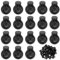 90 Stück Kordelstopper, Einzelne Loch Kordelklemme, Kordel Stopper mit 1 Loch, Kunststoff Rund 1 Loch Rutschen Kordel Verschluss Ende, Schwarz Schnurstopper Kordelstopper für Schuhe Rucksack Seile