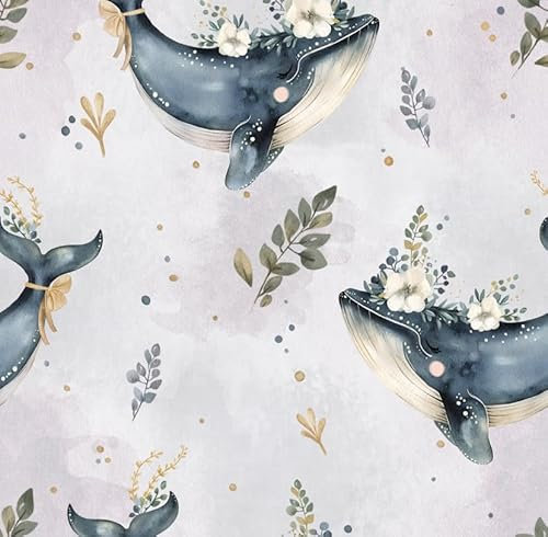 Jersey Meterware Eigenproduktion Kinder Wal Babys Stoff Nähen