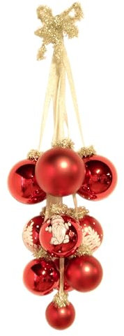 Krebs Glas Lauscha - Weihnachtsdekoration aus Glas - Glaskugel Gehänge - Ideal um Fenster oder Türen zu schmücken- Farbe: Rot - Größe: ca. 5-8 cm