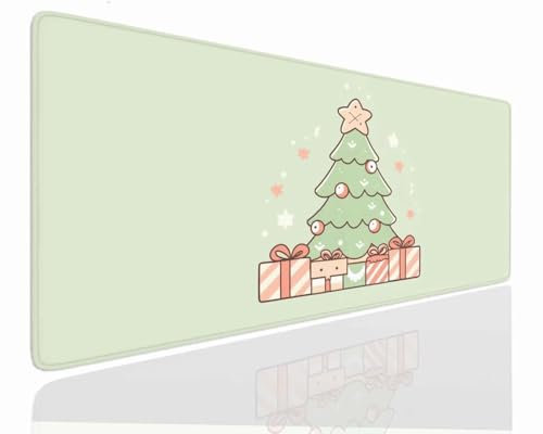 Mauspad Gaming Groß 600x300x4mm Christmas XXL Mousepad Groß Wassxerdicht Tischunterlage Speed Gaming Maus Tastatur Matte PC Laptop rutschfeste Gummibasis Mouse Mat für Office Home Gamer J-185