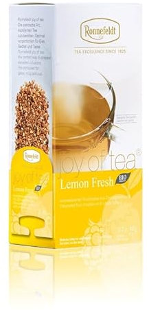 Ronnefeldt Lemon Fresh BIO 'Joy of Tea' - Tè alla frutta aromatizzato al limone con 15 bustine di tè, 3,2 g, 2 pezzi