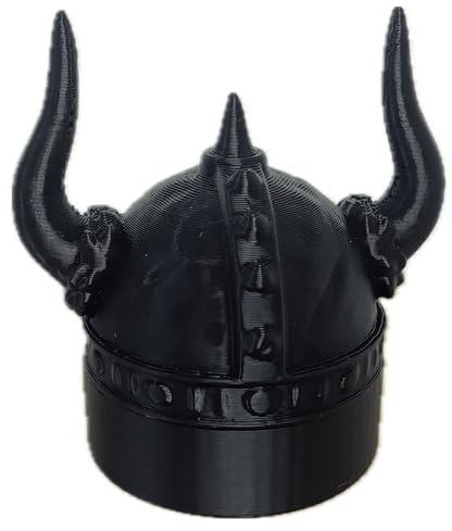Schinner 3D-Druck Anhängerkupplung Abdeckung Kappe Schutzkappe Kugelkopf Wikingerhelm Viking lustig, schwarz, Kunststoff, Custom