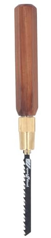 Small Hand Saw, Mini Reciprocating Saw with Hex Shaped Rosewood Handle and 5 Jigsaw Blades Detachable Woodworking Hand Kit for Handcrafted