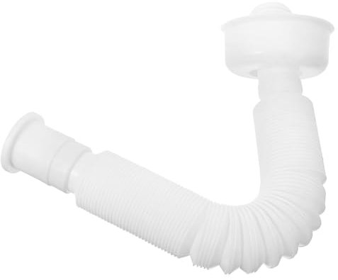 NUOBESTY 1Ensemble Tuyau de Vidange Extensible pour Lavabo Évacuation avec Joint Étanchéité Capuchon Décoratif pour Salle de Bain Cuisine