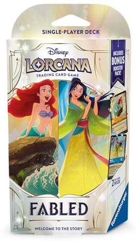 Ravensburger Disney Lorcana Trading Card Game - Starter Deck B - Set 9 Fabled for Adults and Kids Age 8 Years Up - Collectable TCG